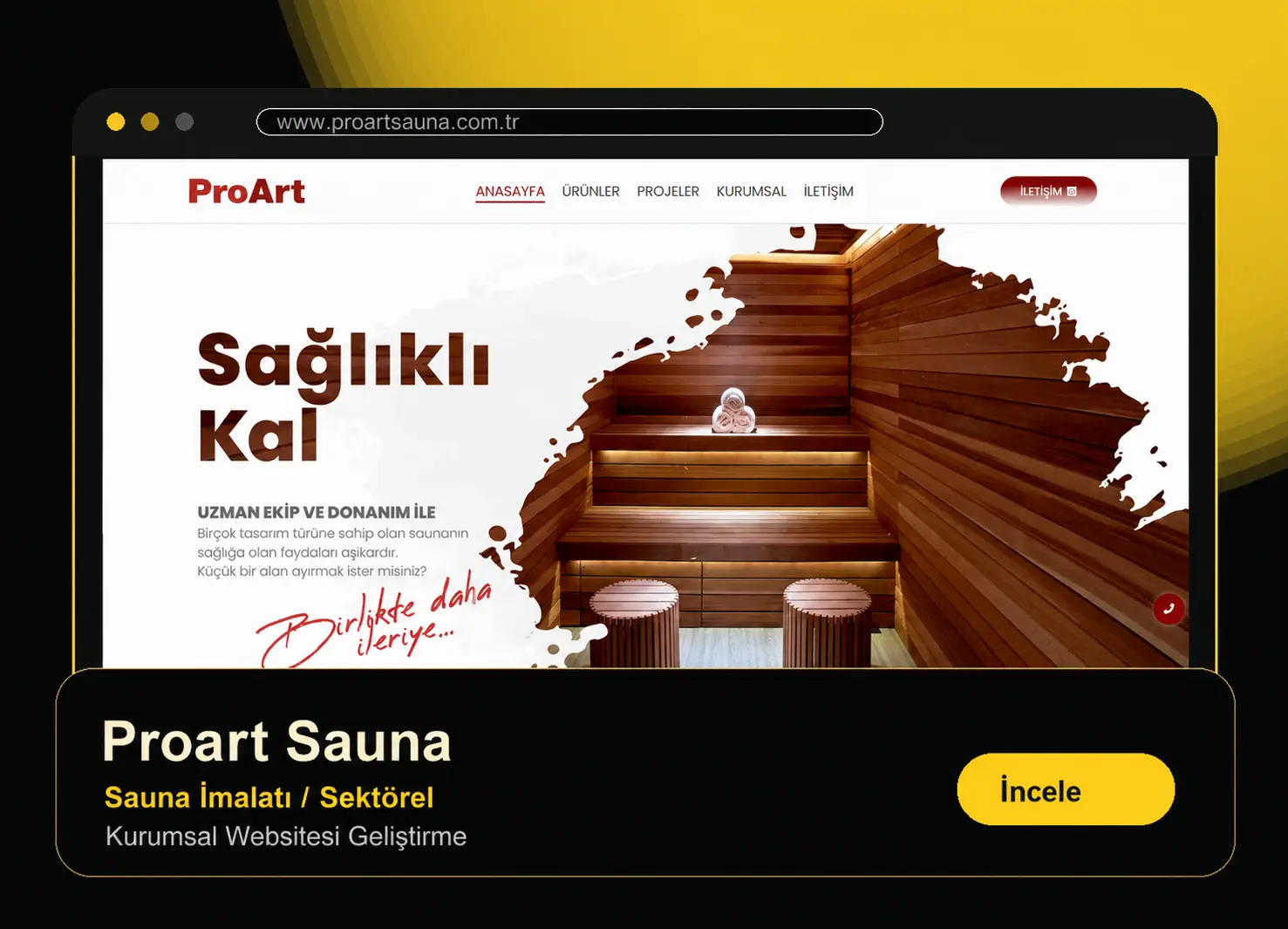 Sauna web sitesi referans kartı